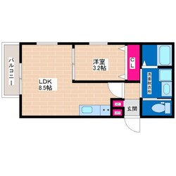 平野駅 徒歩10分 2階の物件間取画像